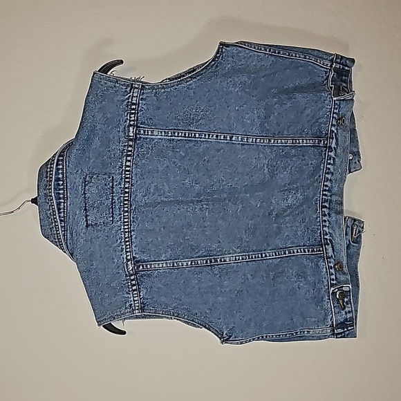 VINTAGE PS President Stone cropped denim vest - Picture 2 of 3